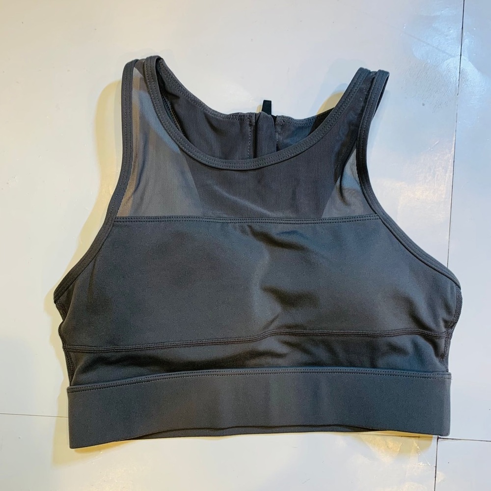 Zyla Active All Star One More Rep Sports Bra Mesh Zip
